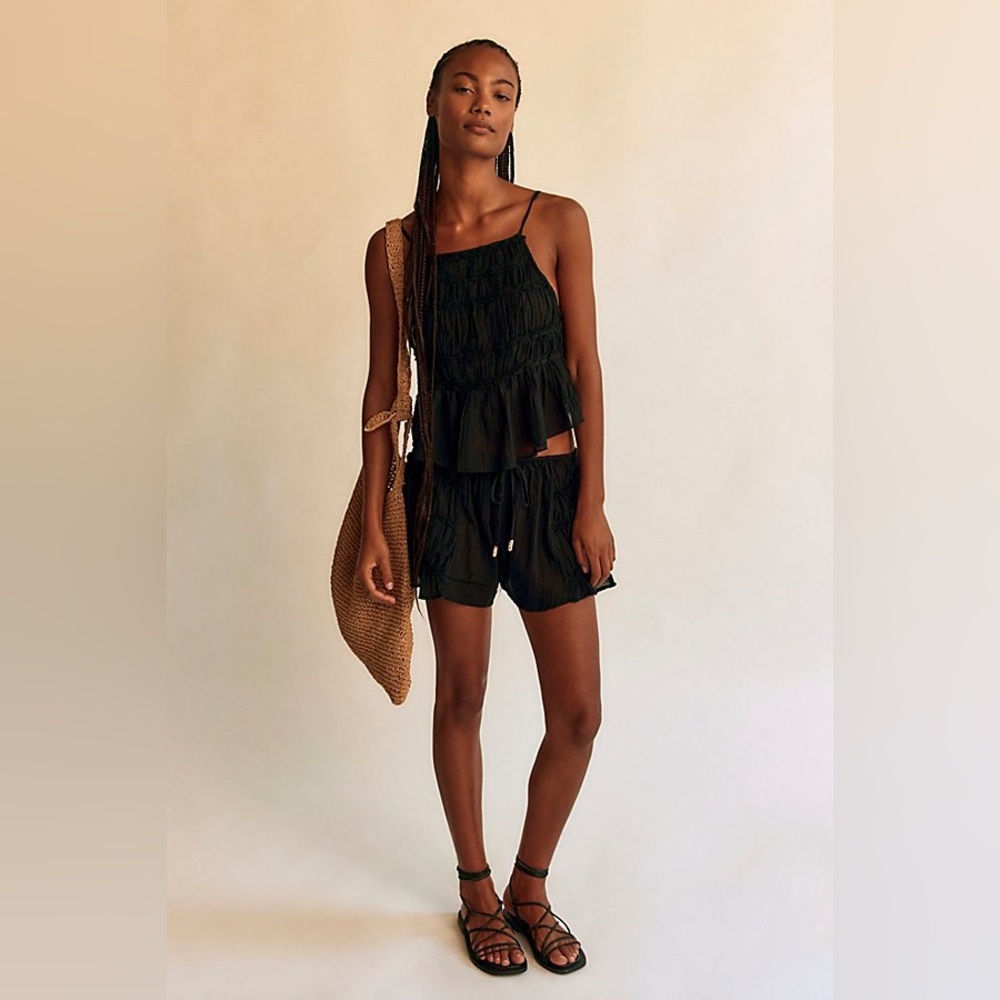 New FREE PEOPLE Angelina Short Set - Black size S